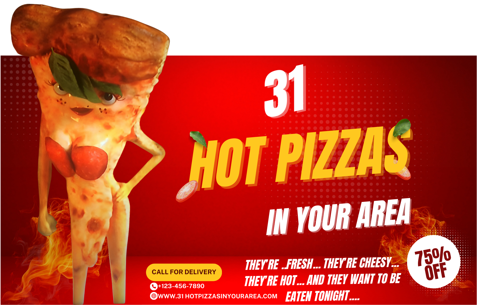 31 Hot Pizzas Banner